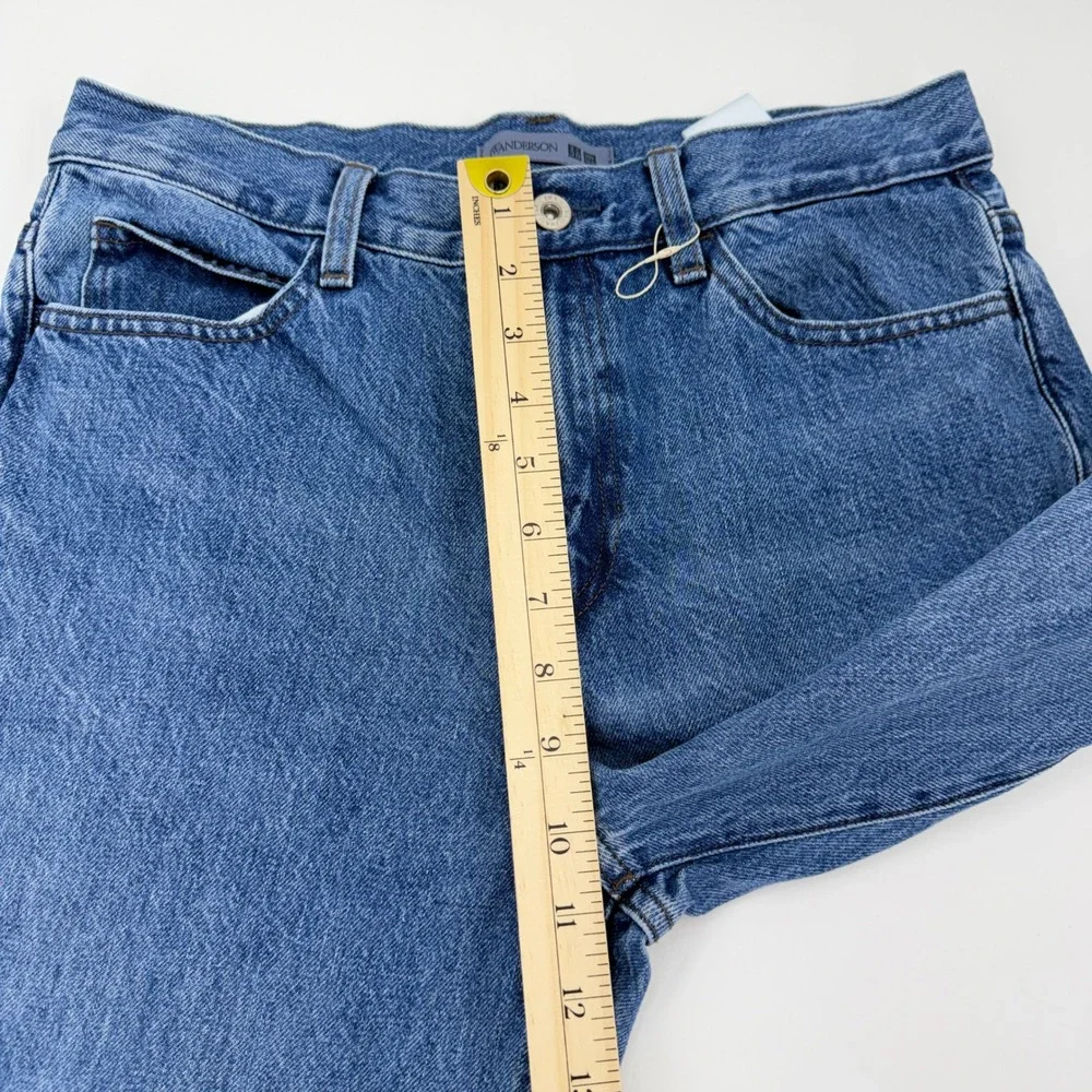 JW Anderson x Uniqlo Mens Straight Leg Jeans Blue 27x31 Medium Wash Denim 476209